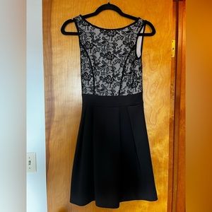 Black and lace dress